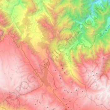 Topografische Karte Colomi, Höhe, Relief