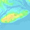 Topografische Karte Mersea Island, Höhe, Relief