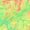 Topografische Karte Blies, Höhe, Relief
