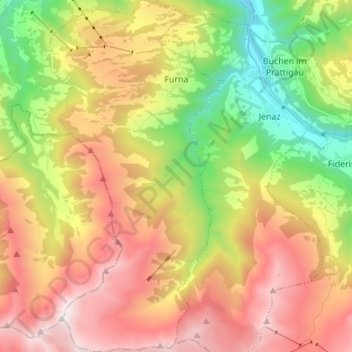 Topografische Karte Furna, Höhe, Relief
