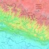 Topografische Karte Bagmati, Höhe, Relief