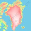 Topografische Karte Grönland, Höhe, Relief