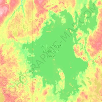Topografische Karte ᑐᓕᒫᓗᒡᔪᐊᖅ Dubawnt Lake, Höhe, Relief
