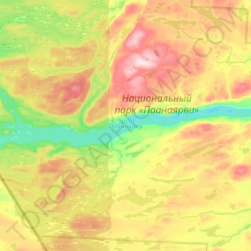 Topografische Karte Кестеньгское сельское поселение, Höhe, Relief