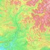 Topografische Karte Alpes de Alta Provenza, Höhe, Relief