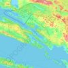 Topografische Karte Općina Ston, Höhe, Relief