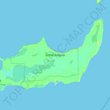 Topografische Karte Great Inagua Island, Höhe, Relief