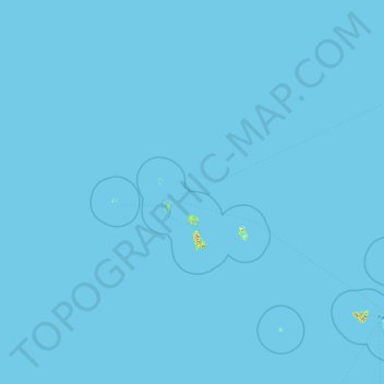 Topografische Karte Leeward Islands, Höhe, Relief