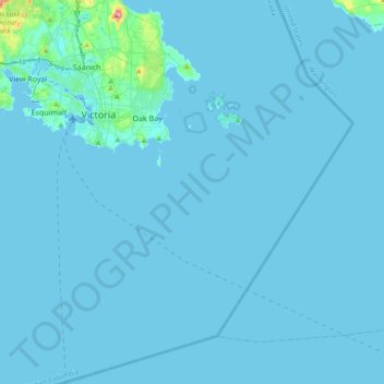 Topografische Karte Victoria, Höhe, Relief