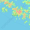 Topografische Karte Londonderry Island, Höhe, Relief