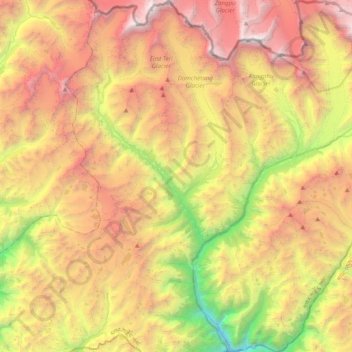 Topografische Karte Shang_Threlga_Wachey, Höhe, Relief