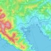 Topografische Karte La Spezia, Höhe, Relief