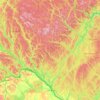 Topografische Karte District rural du Nord-Ouest, Höhe, Relief