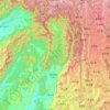 Topografische Karte Kachin-Staat, Höhe, Relief