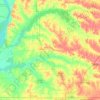 Topografische Karte Hickman County, Höhe, Relief