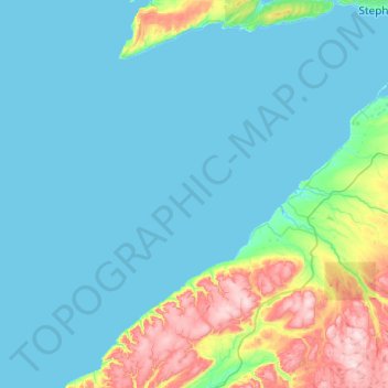 Topografische Karte St. George's Bay, Höhe, Relief