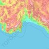 Topografische Karte Antalya, Höhe, Relief