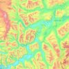Topografische Karte Río Baker, Höhe, Relief