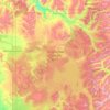 Topografische Karte Yellowstone-Nationalpark, Höhe, Relief