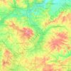 Topografische Karte Leicestershire, Höhe, Relief