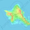 Topografische Karte Oʻahu, Höhe, Relief