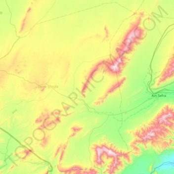 Topografische Karte Sfissifa, Höhe, Relief