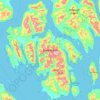 Topografische Karte Etolin Island, Höhe, Relief