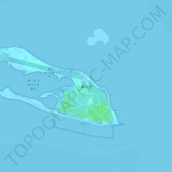 Topografische Karte 東沙島, Höhe, Relief