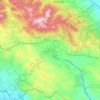 Topografische Karte Munizipalität Sagaredscho, Höhe, Relief