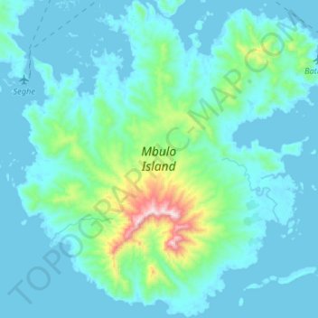 Topografische Karte Vangunu, Höhe, Relief
