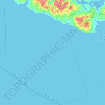 Topografische Karte Argyle Shore, Höhe, Relief