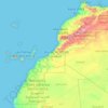 Topografische Karte Morocco, Höhe, Relief