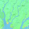 Topografische Karte Barguna District, Höhe, Relief