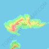 Topografische Karte Hiva Oa, Höhe, Relief
