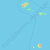 Topografische Karte Kapverdische Inseln, Höhe, Relief