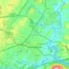 Topografische Karte Charlottesville, Höhe, Relief