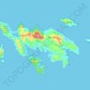 Topografische Karte Isla de Culebra, Höhe, Relief