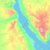 Topografische Karte Gulf of Suez, Höhe, Relief