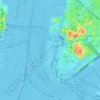 Topografische Karte Battery Park City, Höhe, Relief