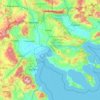 Topografische Karte Zentralmakedonien, Höhe, Relief