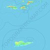 Topografische Karte Îles Vierges des États-Unis, Höhe, Relief