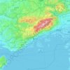 Topografische Karte Kobe, Höhe, Relief