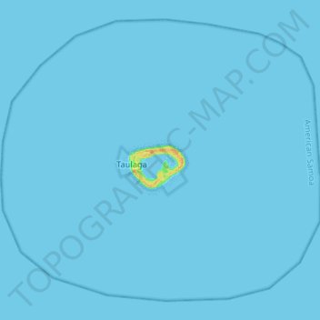 Topografische Karte Swains Island, Höhe, Relief