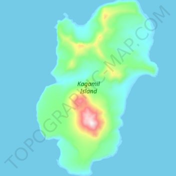 Topografische Karte Kagamil Island, Höhe, Relief