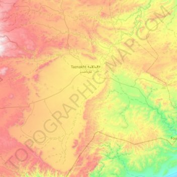 Topografische Karte Ouisselsate وسلسات, Höhe, Relief