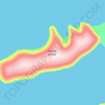 Topografische Karte Isla Latady, Höhe, Relief