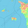 Topografische Karte Kanalinseln, Höhe, Relief