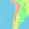 Topografische Karte Valparaiso Region, Höhe, Relief