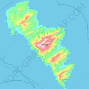 Topografische Karte Municipality of Andros, Höhe, Relief