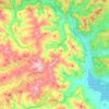 Topografische Karte Slide Mountain Wilderness, Höhe, Relief